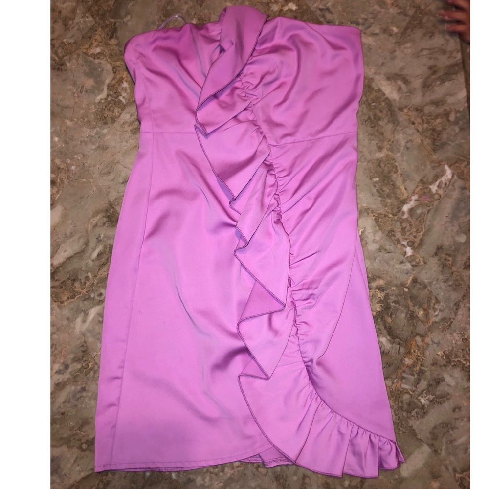 ruffle mini dress